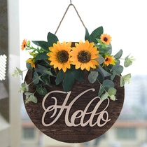 Sunflower door Garland welcome to list simulation flower pendant House welcome shop listing