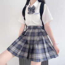 Sun Hai Yuan Chuang jk uniform skirt genuine Japanese college style suit Full set of girls  school for jk grid skirt pleated skirt summer