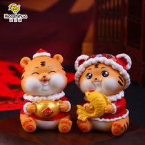 2022 Year of the Tiger Mascot Decoration Office Desktop Decoration Little Tiger's New Year Gift