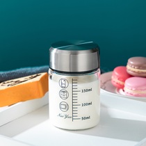 Scale milk cup Glass with lid Portable take-away small straight cup Chinese medicine cup Soy milk cup Water cup Female microwave heating