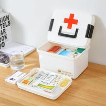 Organize emergency portable small drug first aid kit large dormitory medicine box student simple childrens storage box