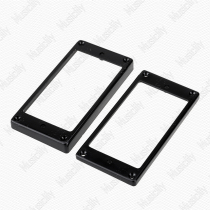 MusiclilyP electric guitar accessories double pickups plastic flat bottom bevel outer frame 2 sets