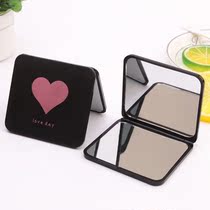  Small mirror Carry cute mini makeup mirror double-sided portable makeup mirror student handheld folding mirror female