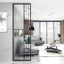 Changhong glass iron screen partition wall parking wall parking room Simple modern entry bathroom light luxury customization