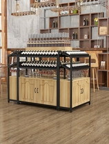 Combination Nakajima wine cabinet display stand Floor wine rack Wine low table wine rack Bar storage display cabinet