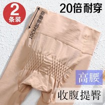 (High waist belly) pantyhose spring and autumn stockings womens thick light leg artifact plus size outer wearing pants