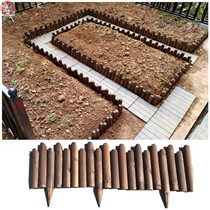 Carbonized anticorrosive wood wooden fence outdoor courtyard solid wood fence flower bed decorative garden wooden guardrail fence