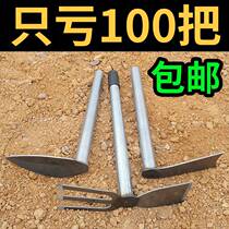All-steel small hoe digging earth digging artifact household outdoor farm tools gardening tools forging weeding vegetables planting flowers