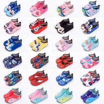 Beach socks Women summer shoes men and women diving breathable children wading swimming shoes non-slip anti-cut soft bottom red foot patch skin back