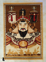 Genghis Khan tapestry tapestry Mongolian handicrafts yurt decorative carpet painting 1 5 meters * 1 meters