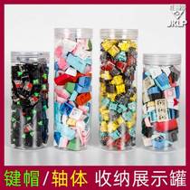 Transparent sealed storage jar bottle storage box display in full bloom 87 keycaps 108 or 110 mx shaft body