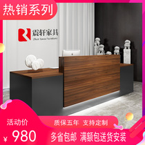 Custom new assembled office furniture front desk company reception cashier plate fashion welcome nurse desk white