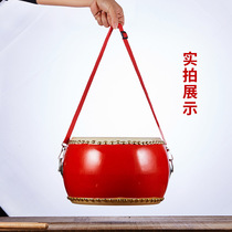 (Flagship store) Big Drum adult cowhide drum drum flat drum 3 6 8 10 16 18 inch childrens performance snare drum