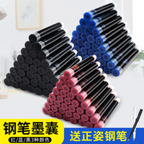 200 pen bag ink alternative pupils with Children 3 4mm caliber universal junior beginner positive attitude word set blue ink blue black pen bile pen capsule just pen liquid