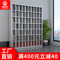 Stainless steel cup cabinet staff multi-grid cabinet place cabinet factory Tea Cup shelf tea room storage Cup Cabinet