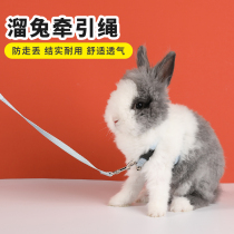 Rabbit traction rope slippery rabbit artifact pet rabbit anti-Break Free out rabbit rabbit anti-bite vest type adjustable Special