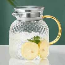 Cool kettle glass high temperature resistant home living room juice fruit tea super large capacity cold kettle high value teapot explosion proof