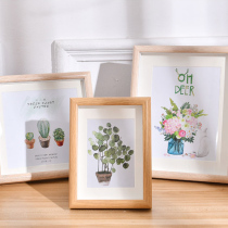 Photo frame European solid wood stand wall 5 inch 6 inch 7 inch 8 inch 10 inch A4 inch 12 inch desktop wiring