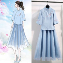 Hanfu female students dance clothes Han reform Tang dress improvement Republic of China style summer Chinese style shake sound ancient costume Han element