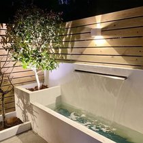 Waterfall outlet stainless steel nozzle water curtain wall water wall fish pond courtyard rockery mountain waterscape Wall water tank