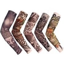 Ice sleeve tattoos men and women arm flower arms Ice Silk summer ice cool tattoo Wall guard sleeve sleeve riding fishing sunscreen gloves