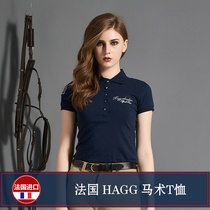 321 France HAGG summer riding shirt Female equestrian shirt Female equestrian short-sleeved riding shirt female