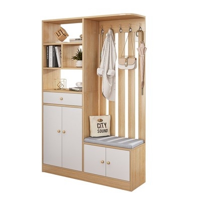 Door coat rack shoe rack entrance shoe hat cabinet entrance shoe cabinet one wall Wall change shoe stool hanger combination cabinet