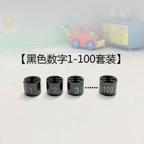 Clothing rack size button number 1 - 100 black and white adult size ring double - sided printed clothing label classification