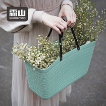 (Weiya recommended) Frost Mountain shopping basket basket swimming storage bag household plastic shopping picnic handbasket