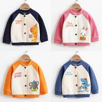 Baby clothes baseball uniform raglan sleeves jacket spring and autumn female baby boys children tops small tong wai tao-music of the tide