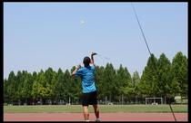 Single badminton trainer rebound automatic sparring movement A persons return line racket