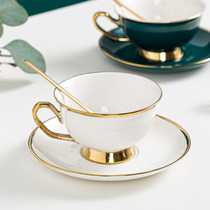 Net red light luxury high value hanging ear coffee cup exquisite ceramic European trumpet office women mug set