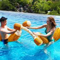 Chengdu high-end new inflatable PVC water-to-wood swimming ring game play floating bar plus