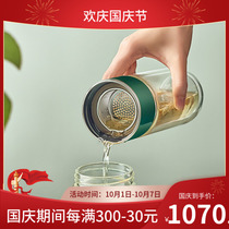 Tea separation tea cup water Cup portable ins filter flower tea thermos cup men and women double glass large capacity