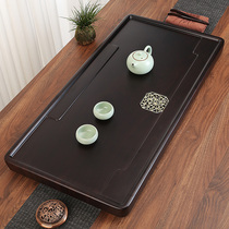 Ebony tea tray solid wood whole household tray light luxury modern simple with electrical appliances integrated drainage tea table