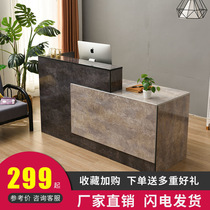 Modern and simple cashier Supermarket cashier Beauty salon bar counter reception desk Shop counter Marble company desk