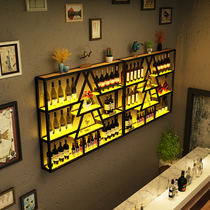 Wine rack red wine rack wall wall hanging rack red wine wine cabinet display rack storage cabinet bar bar background wall hanging
