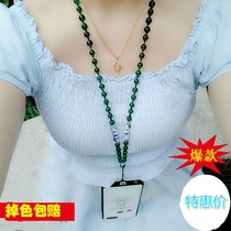 Mobile phone rope hanging rope long detachable stretched stretched female crystal hanging chain mobile phone rope