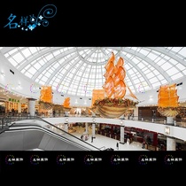  Autumn deciduous sailing atrium hanging four seasons commercial Meichen shopping mall pendant DP point decoration props