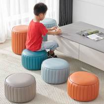 Small stool household bench low stool living room sofa stool round stool children low stool soft seat shoes stool tea table seat