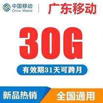 Guangdong mobile data recharge 30G valid for 30 days National general mobile phone data overlay package fast recharge