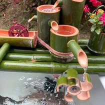 Water circulating water flow device unplugged ceramic fish basin filter Bamboo Bamboo Tube flowing water fish pond decoration flowing water ornaments