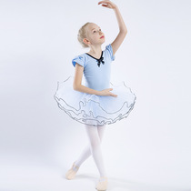 New childrens dance costumes summer childrens girls practice uniforms Short Sleeve Test uniforms ballet dress