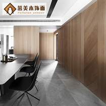 White oak koding board Paint-free wood veneer kd board veneer TV background wall wainscoting Solid wood decorative board