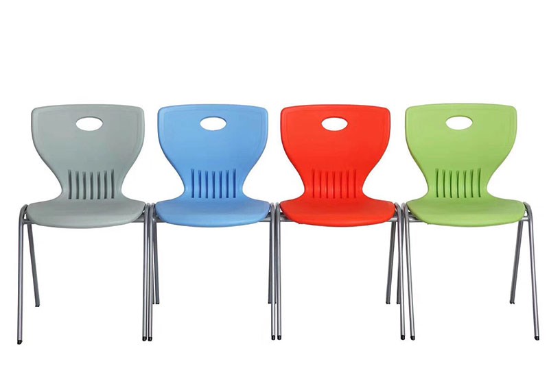Blue student chair stackable plastic steel conference chair with handle plastic back color plastic chair reading room reception chair