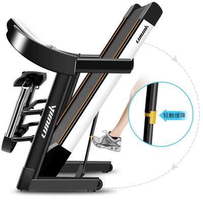  Family-style shock-absorbing dormitory space-saving portable medium-sized mens and womens youth treadmill simple version static 