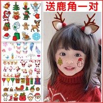 Christmas face stickers children tattoo stickers snowman boys and girls snowflake cartoon elk Santa Claus tattoo stickers