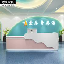 Multi-function cashier Simple modern dance room Front desk Kindergarten reception desk Education and training institution bar counter