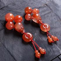 Southern red agate authentic ornaments pendant bracelet accessories 108 Buddha beads Wenplay tee back Cloud ice floating