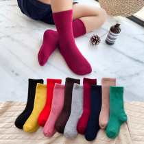 Boy and girl pile stockings for childrens stockings spring and autumn and winter high socks pure baby stockings